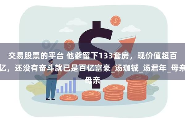 交易股票的平台 他爹留下133套房，现价值超百亿，还没有奋斗就已是百亿富豪_汤珈铖_汤君年_母亲