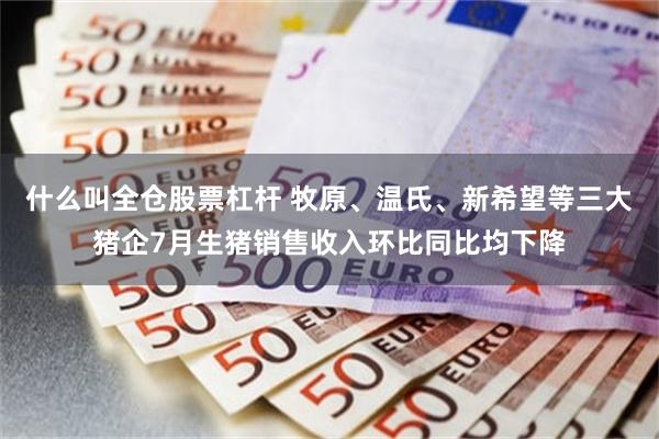 什么叫全仓股票杠杆 牧原、温氏、新希望等三大猪企7月生猪销售收入环比同比均下降